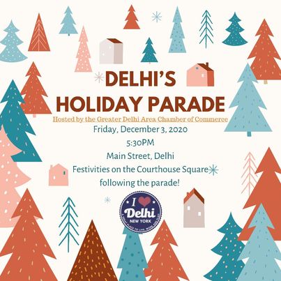 Delhi Holiday Parade is Friday, December 3 at 5:30 p.m.