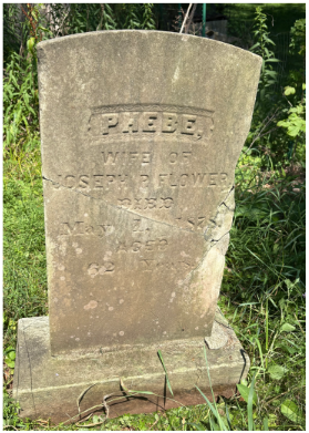 Gravestone for Phebe Flower