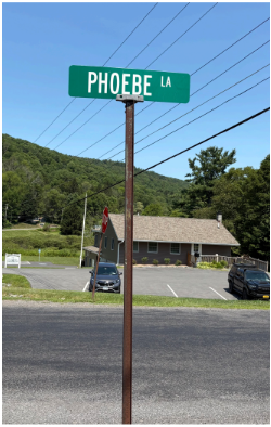 Picture of Phoebe Lane road sign