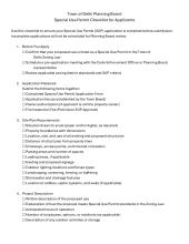 Special Use Permit Checklist for Applicants